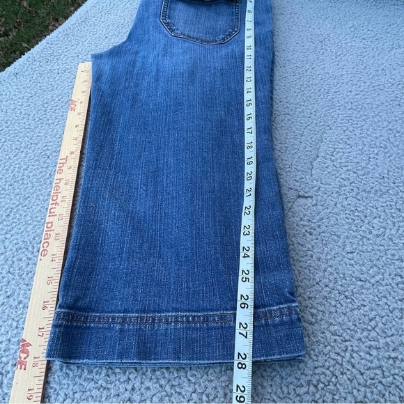 Eddie Bauer Capri Jeans Womens 14‎ Med Wash Blue Vintage 2009 Comfort plus size - Picture 11 of 16